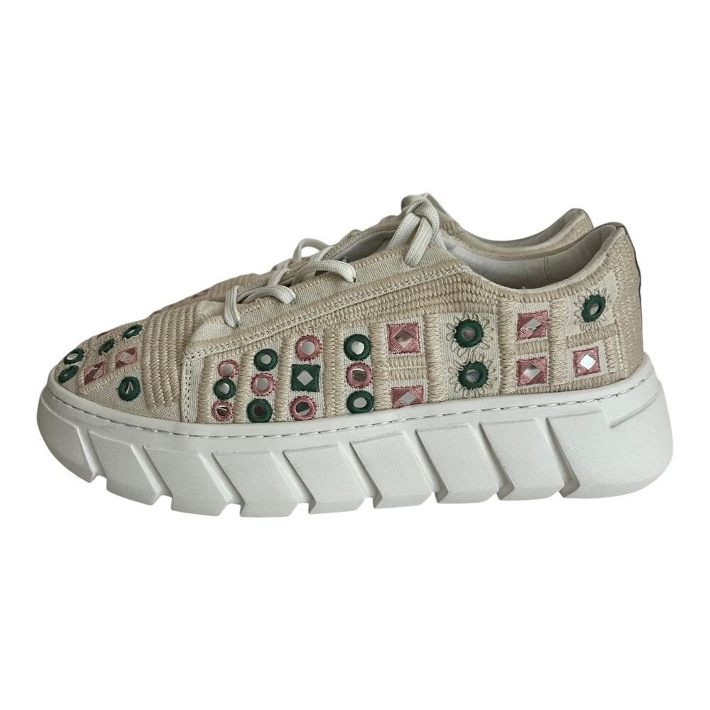 Free People Catch Me If You Can Shoes In White Mirror Combo Size 40 EU - Picture 2 of 11